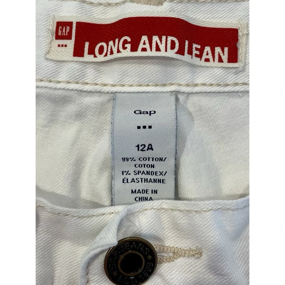 Off White Jeans Gap Long And Lean Wide Leg Size 12 12A Stretchy‎ Women's Bootcut